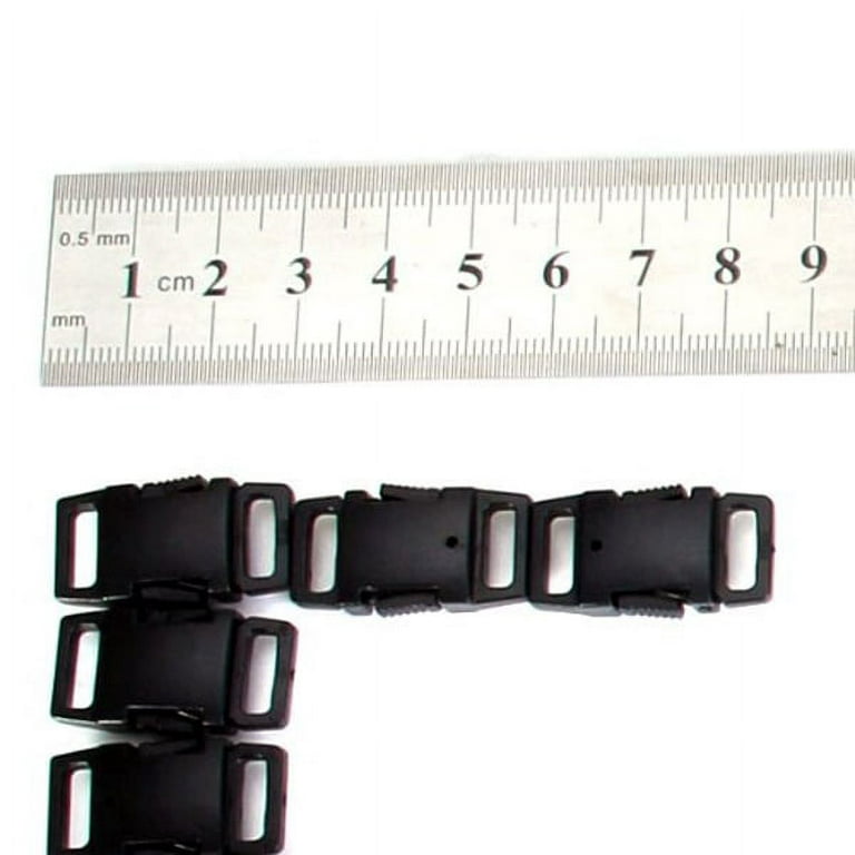 3/4 Inch Plastic Side Release Buckle Double Adjust Black - Strapworks
