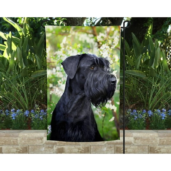 Schnauzer Garden Flag