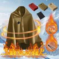 Yhmxh Portable Heated Shawl, Cordless Heated Blanket Heated Shawl Wraps for Women Wearable Heated Blanket Battery Heated USB Charging with 3 Heating Levels (this product does not include power bank)