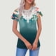 thumbnail image 1 of TaTaai Spring Floral Print Pullover Top for Women, V Neck Short Sleeve Blouse with Sheer Panel Inserts, Casual Loose Fit Shirt for Daily Outfits & Work Gift, 1 of 5