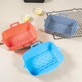 thumbnail image 2 of Air Fryer Silicone Baking Tray Pan Rectangle Reusable Heat Resistant Air Fryer Liner Kitchen Tools, 2 of 9