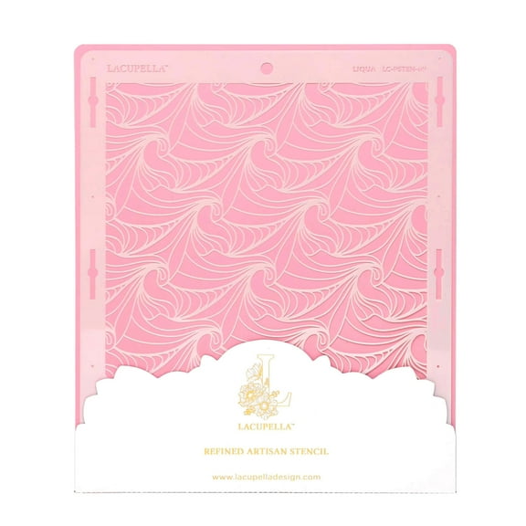 Lacupella Cake Stencil LIQUA - Ocean Waves Pattern