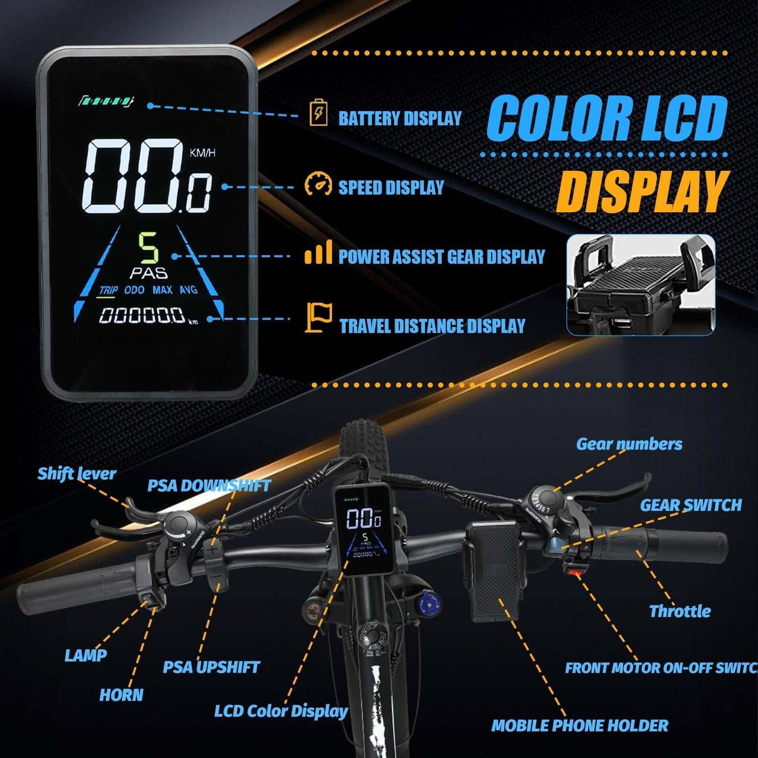 KETELES Electric Bike for Adults,Dual Motor Ebike Peak 4000W ， 26" Fat Tire Electric Mountain Ebike, 48V 23AH UL 2849.