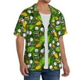 thumbnail image 2 of Haiem golf Sport club Pattern Men's Casual Shirts Short Sleeve Button Down Shirts Fashion Textured Summer Beach Shirt-X-Large, 2 of 5