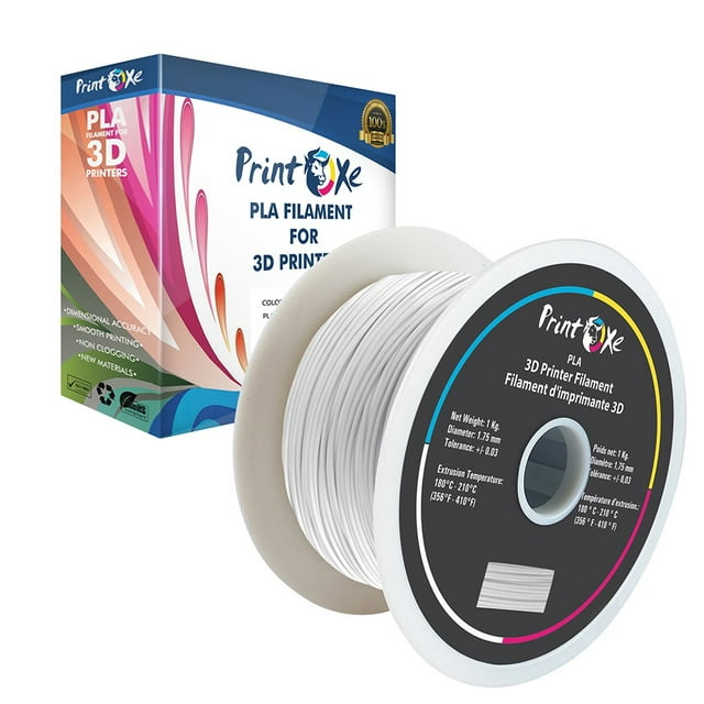PrintOxe® 3D PLA Printer Filament 1.75 mm Diameter - 1 Kg Net on Spool (2.2 LBs) Dimensional Accuracy +/- 0.03 mm