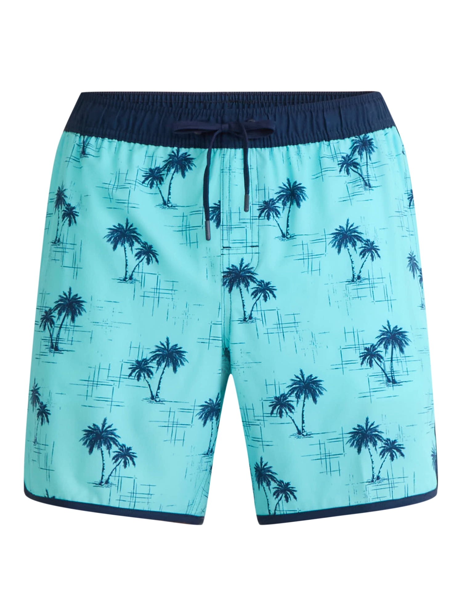 George Men's & Big Men's Dolphin Hem Swim Trunks, 7" Inseam, Size XS-3XL