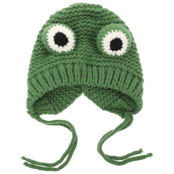 Raindrops Green Plush Winter Hat for Kids Highquality Comfortable and Warm One Size Fits Most