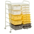 thumbnail image 3 of Topbuy 15-Drawer Rolling Trolley Mobile Storage Cart Tools Scrapbook Paper Organizer, 3 of 6