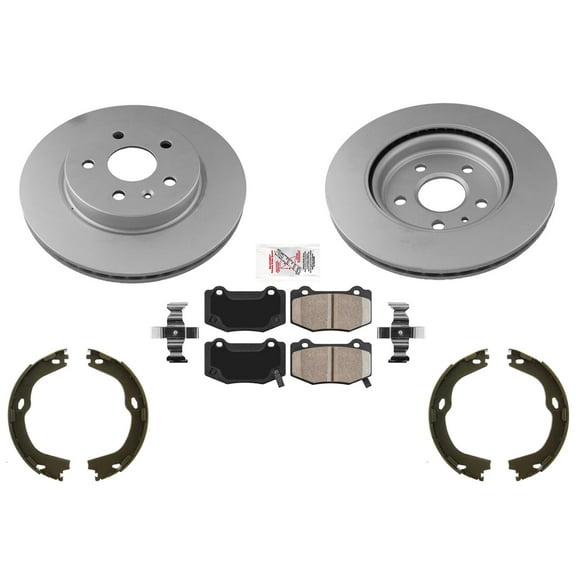 GEO Coated Rear Disc Brake Rotors Disc Brake Pads for Camaro SS 16-20 6.2L