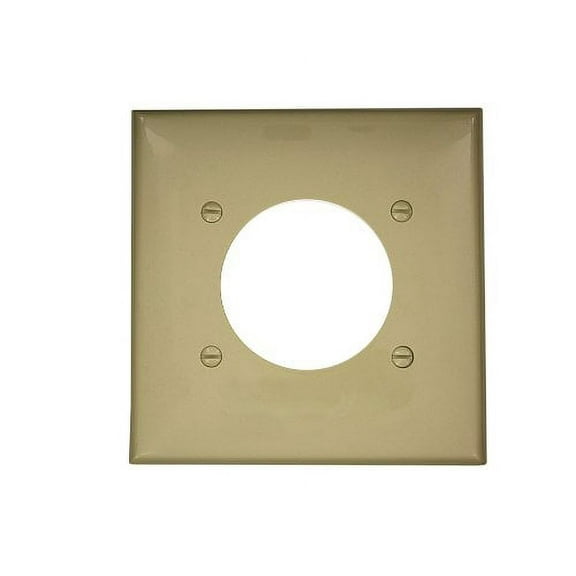 Leviton 80726-I Ivory Midway Nylon Two Gang One 2.15" Single Receptacle Wall Plate