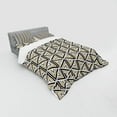thumbnail image 3 of Ambesonne Modern Bedding Set 3 Pcs, Triangle Shaped Lines, Twin XL, Mustard and Black, 3 of 3