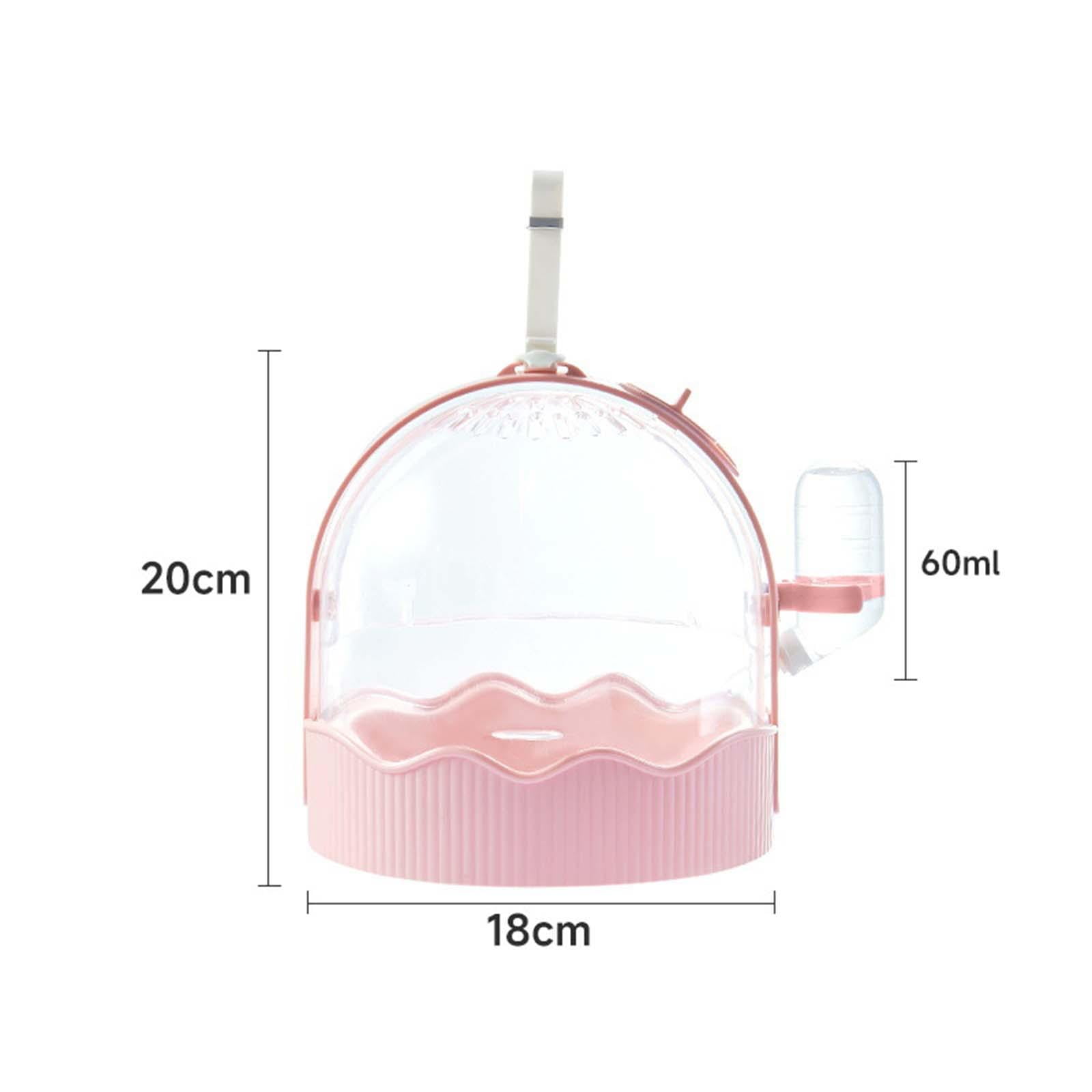 Gazechimp Hamster Carrier Cage Habitat Guinea Pig Cage for Mice Hedgehog Small Animals pink