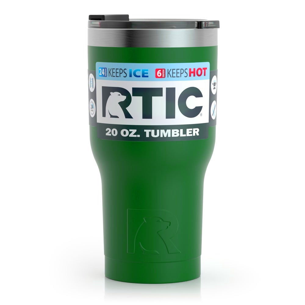 RTIC Cocktail Tumbler Insulated Stainless Steel Metal Drink Tumbler Glasses with Lid, Travel Cup, Hot and Cold Beverage, Portable, Graphite, Adult