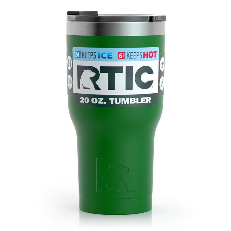 RTIC Travel Mug with Handle, 20 oz, Beach, Portable Thermal  Camping Cup, Vacuum-Insulated with Lid, Stainless Steel, Sweat Proof, Keeps  Hot & Cold Longer: Tumblers & Water Glasses