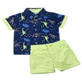 thumbnail image 1 of MesaSe Toddler Baby Dinosaur Short Sleeve Button Down Shirt Short Pants Set, 1 of 5