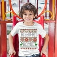 thumbnail image 3 of Tee Hunt Ho-Ho-Ho Homie Youth T-Shirt Ugly Sweater Friendship Merry Christmas Kids, White, Small, 3 of 5