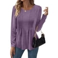 thumbnail image 4 of LYMAYTER Womens Knit Cardigan Female Long Sleeve Casual Tees Shirt Fall Winter Solid Color Bottoming Sweater S-2XL, 4 of 8