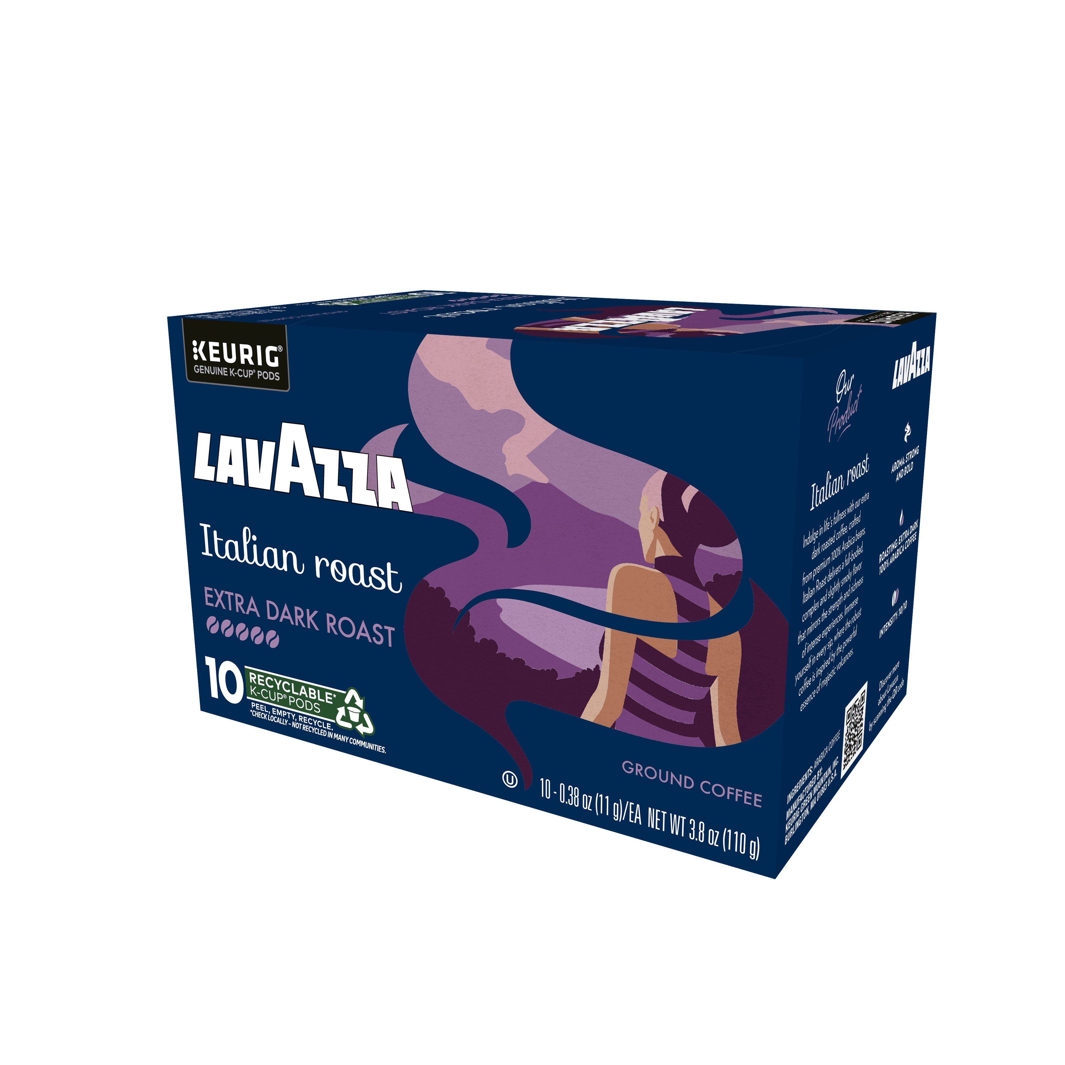 Lavazza Italian Roast Keurig K-Cup® Pods, Extra Dark Roast, 100% Arabica (60 Pods)