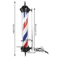 thumbnail image 5 of Fichiouy 40" Barber Shop Sign Pole Light LED Rotating Hair Salon Sign Red Blue White Color, 5 of 10