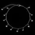 thumbnail image 1 of de Tobillera de Aleación para Mujer con Cadena de Tobillo con 11 Campanas Pequeñas Linda de 27 Cm Hugo Tobilleras pequeñas de plata de la manera, 1 of 10