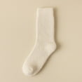 thumbnail image 4 of DHFJKG Fuzzy Crew Socks For Women Fluffly Shaggy Solid Color Warm Indoor Mid Calf Socks Autumn Winter Soft Stockings, 4 of 4