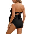 thumbnail image 3 of Maternity Women One-Piece Bathing Suit Solid Color Sleeveless Swimsuit Print Swimwear For Beach Pool Vacation, 3 of 9