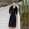 thumbnail image 1 of Camisón de franela alargado y grueso para parejas, para otoño e invierno, albornoces para hombres y mujeres, pijamas de vellón coral extragrandes, 1 of 6
