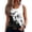 White, variant on Womens Summer Sleeveless Tops Loose Button Henley Shirts Crew Neck Dressy Casual Blouses XL