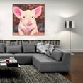 thumbnail image 5 of Epic Art 'Pig' by Carissa Luminess, Acrylic Glass Wall Art, 36"x36", 5 of 8