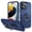Blue, variant on For Apple iPhone 17e / iPhone 16e Case With 360° Rotation Metal Ring Holder【Magnetic Car Mount】Shockproof Rugged Full Body Protection Heavy Duty Dust/Drop Proof Cover Case,White