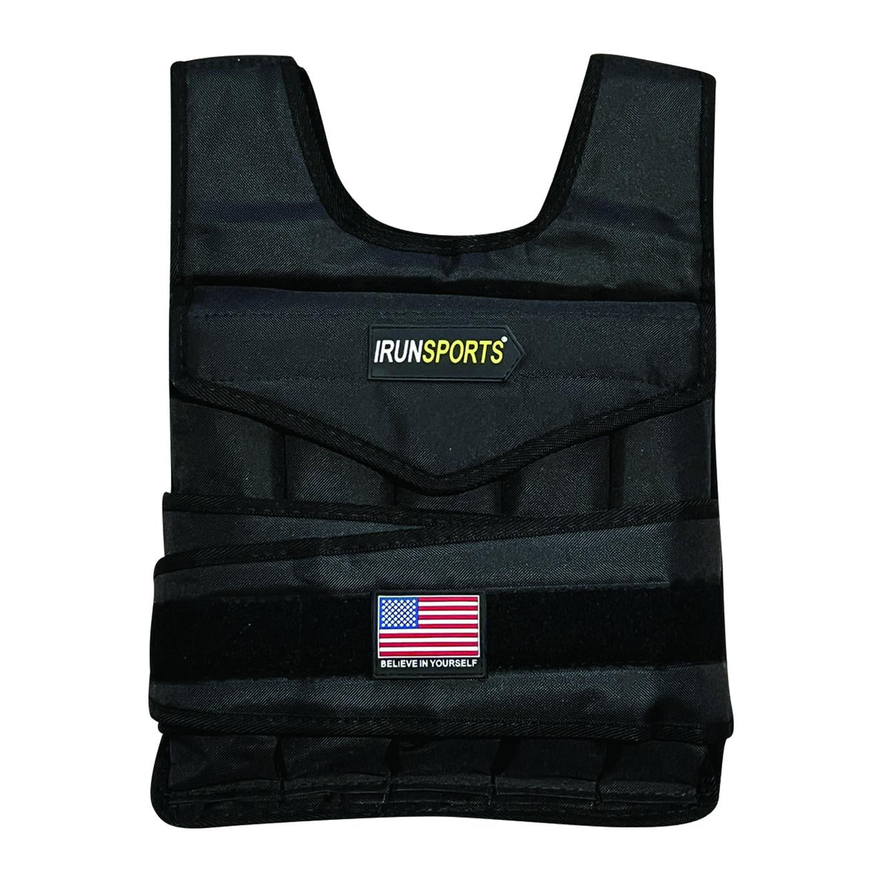 iRunsports 40lbs Adjustable Weighted Vest, Weights included, Strength Training
