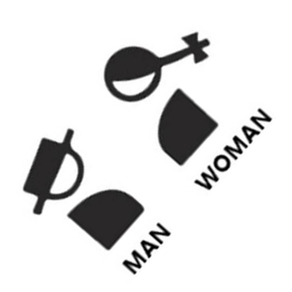 Wall Tattoo Wall Sticker Wall Sticker Bath WC Lounge türaufkleber Man Woman w3331