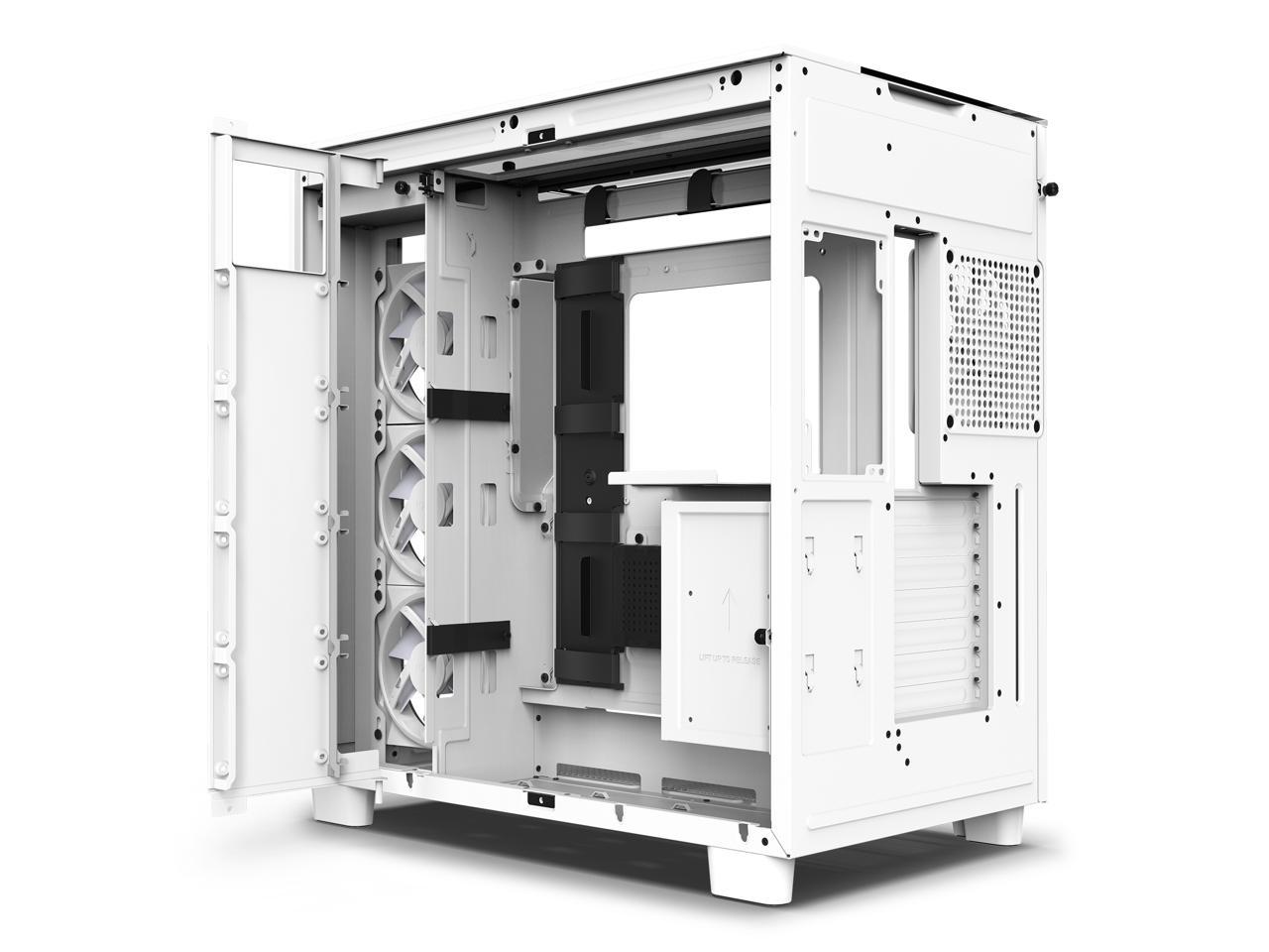 NZXT H9 Elite - All White - CM-H91EW-01 - Premium Dual-Chamber - Mid-Tower - RGB Fans - Case - image 5 of 19