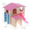 thumbnail image 3 of de 2, para mascotas adorable caracol y casa de 2 capas hámster ardilla bebé conejo jerbo escalada juguete para masticar Salvador Casa de hámster para mascotas, 3 of 10