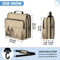 thumbnail image 3 of Zipper Binder with Shoulder Strap 2 inch 3 Ring Waterproof File Folder Organizer Bag 500 Sheet Horseback in The Desert Illustration, 3 of 8