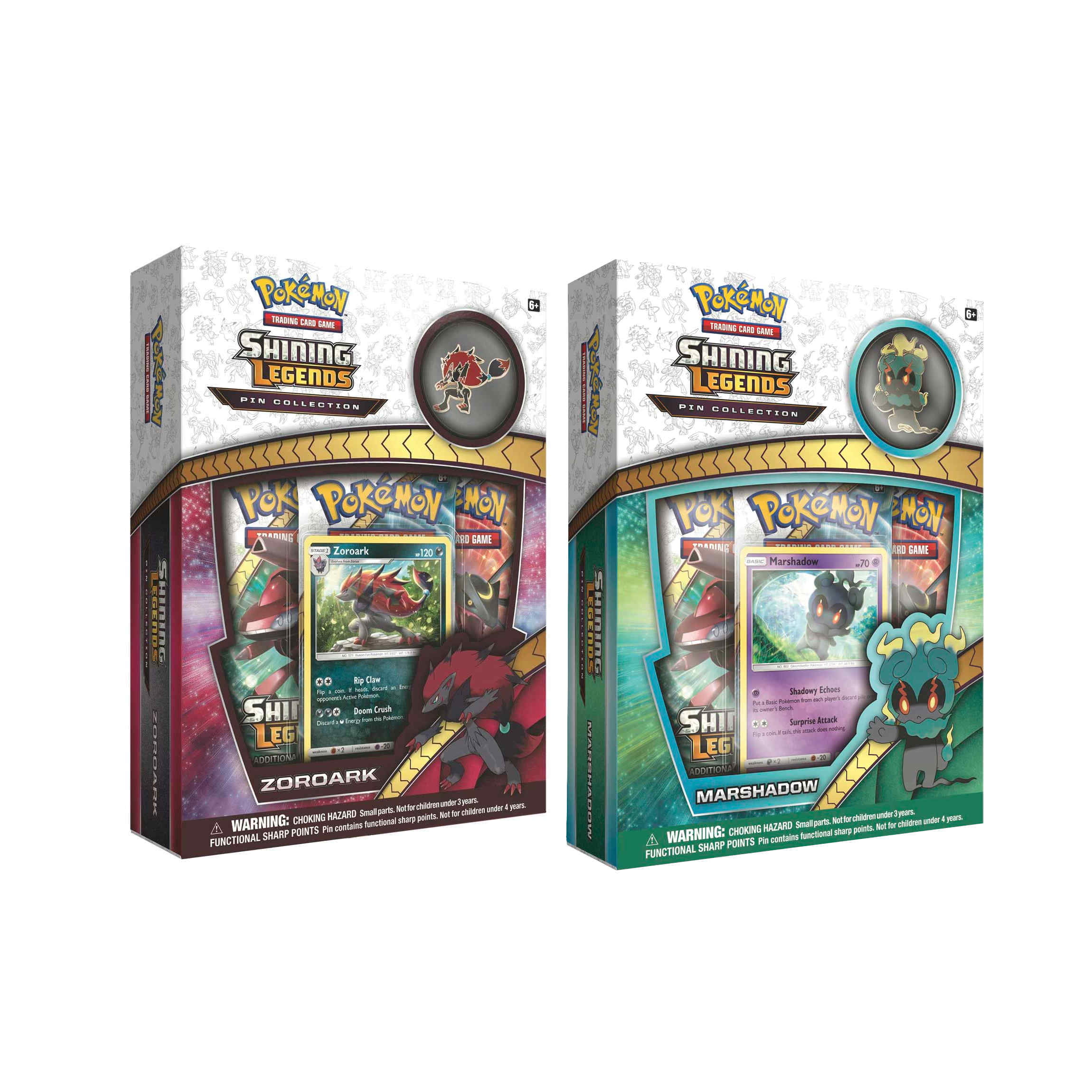 Marshadow Shining Legends Pin Collection Box FACTORY SEALED Pokemon TCG 