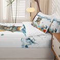 thumbnail image 5 of Homewish Lovely Shiba Inu Zipper Twin Comforter Sets with Fitted Sheet and 2 Pillowcases,Coastal Zipper Bedding Set,Dog Theme Decor,Reversible,4pcs, 5 of 8