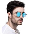 thumbnail image 3 of Gafas de Sol Redondas Steampunk AIEYEZO con Montura Metálica y Bloqueo UV 100%, 3 of 7