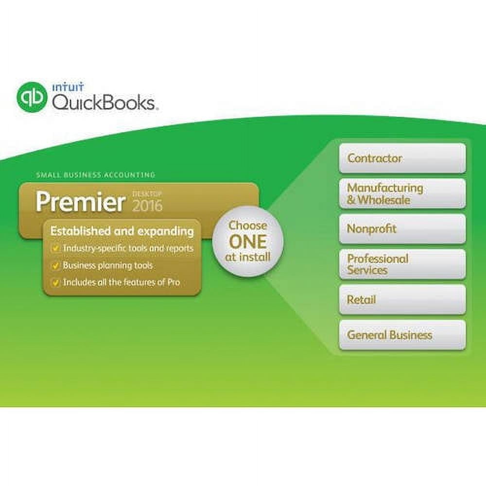 Quickbooks : Intuit, QuickBooks Premier 2016 (Digital Code) 1 User