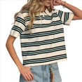 thumbnail image 2 of Blusas Informales de Corta para Mujer, Estilo Ejecutivo, con Cuello en V, para Verano, 2025, con Cuello Básico Ajustado Verde S, 2 of 10