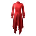 thumbnail image 4 of Sngxgn Women Sleeveless Deep V Neck Loose Plain Long Maxi Casual Dress(Red,M), 4 of 4