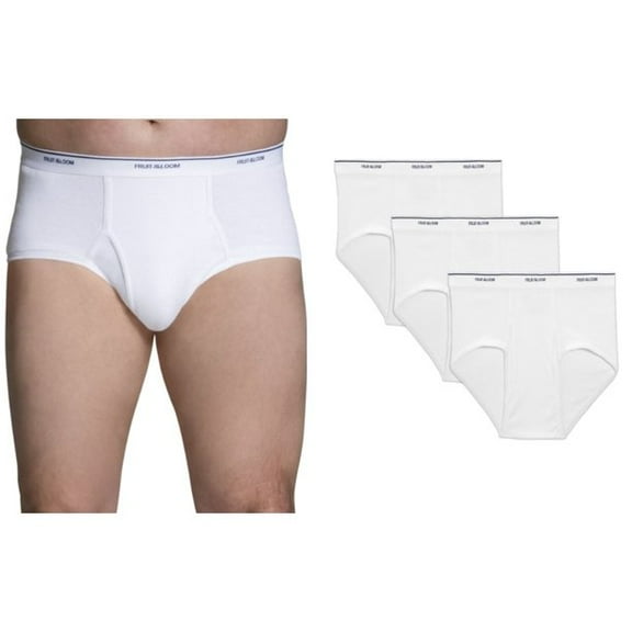 Fruit Of The Loom Big Men's 100% Cotton Classic White Briefs, Value Pack