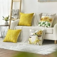 thumbnail image 2 of Hello Love Sunflower Bicycle Yellow Throw Pillow Covers, 16 x 16 Inch Flowers Summer Spring Cushion Case for Sofa Couch Set of 4, 2 of 4