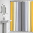 thumbnail image 5 of Abstract Shower Curtain for Bathroom Decor, Orange Gray Gradient Ombre Waterproof Fabric Shower Curtain, 36"x72" Set with 12 Hooks, 5 of 9