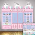 thumbnail image 1 of 7x5FT Ice Cream Party Backdrop Cute Pink Photo Studio Parlor Door Window Cake Princess Birthday Party Banner Wallpaper Photography Backdrops for Pictu, 1 of 4
