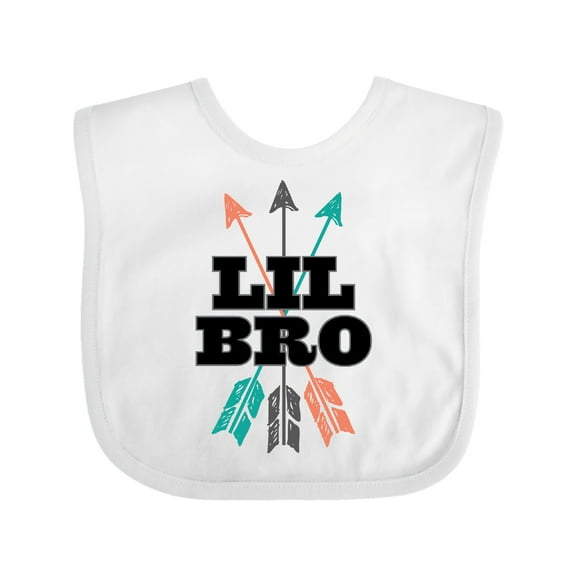 Inktastic Lil Bro Boys Native Arrow Brother Boys Baby Bib