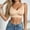Khaki, variant on Pumping Bra for Women Plus Size Bra Trendy Comfortable V-neck Hook Texture Exercise Daily Bra White 3X