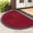 Wine Red-Irregular Triangle-Semicircular-29.5" X 17", variant on 35" X 23" Atlantic Blue Irregular Triangle Rectangular Outdoor Front Door Mat