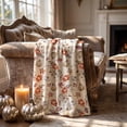 thumbnail image 7 of Fall Throw Blanket Watercolor Pumpkin Maple Leaf Extra Thick & Soft Flannel for Sofa Bed Farmhouse Thanksgiving Halloween Fall Decorations by MPOISVA, 7 of 7