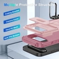 thumbnail image 5 of KOMI for Google Pixel 9/9 Pro Case with Tempered Glass Screen Protector and Camera Lens Cover,Rotated Ring Stable Kickstand,Heavy Duty Shockproof Protective Phone Cover-Pink, 5 of 5